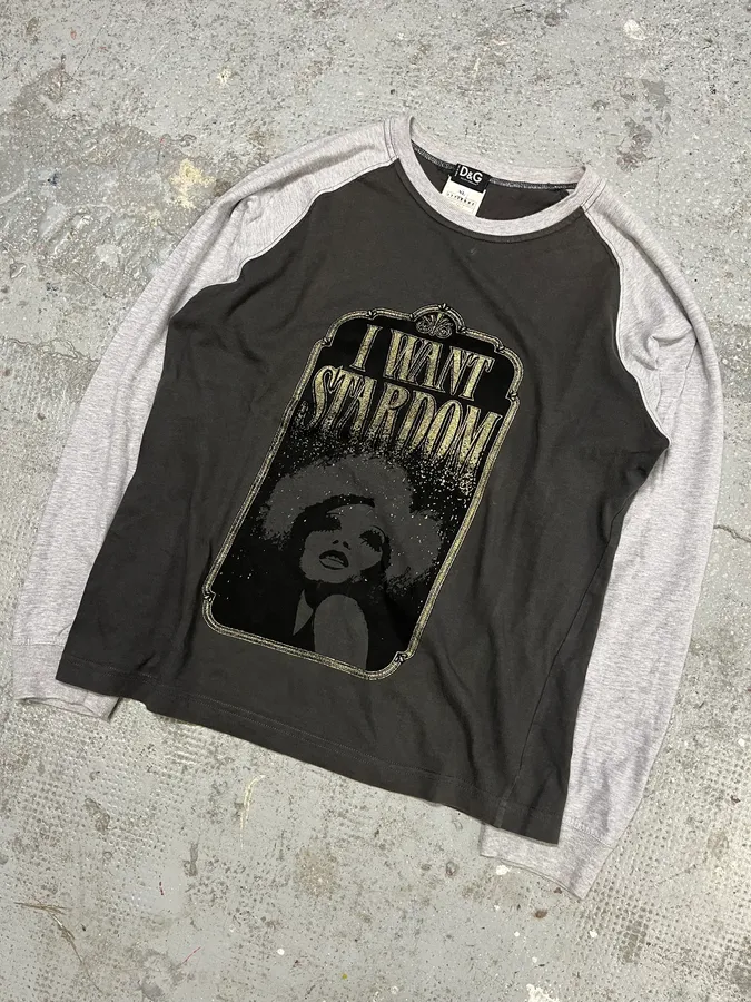 AW2005 Dolce & Gabbana Grey Star Longsleeves - Image 4