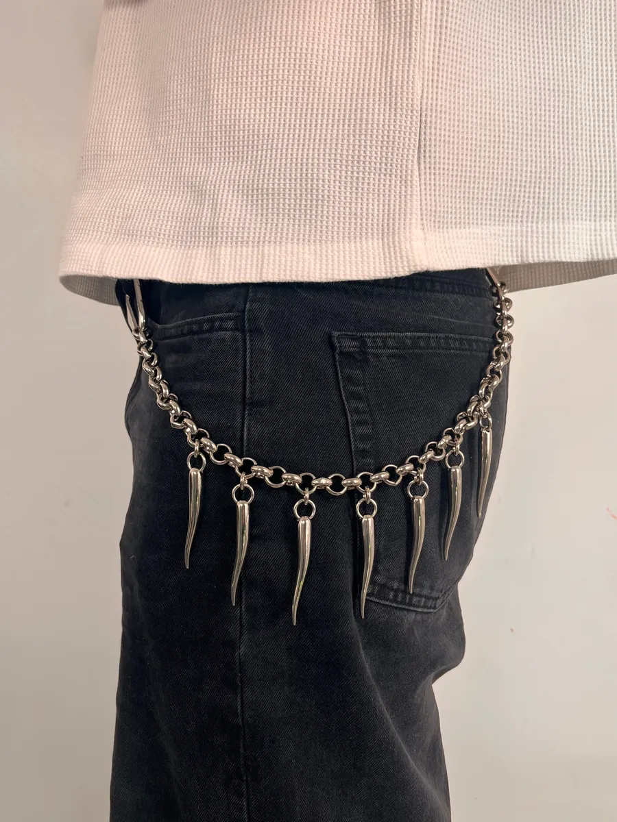 AW2005 Dolce & Gabbana Grey Steel Multi Teeth Avant-Garde Rock Chain - Image 2