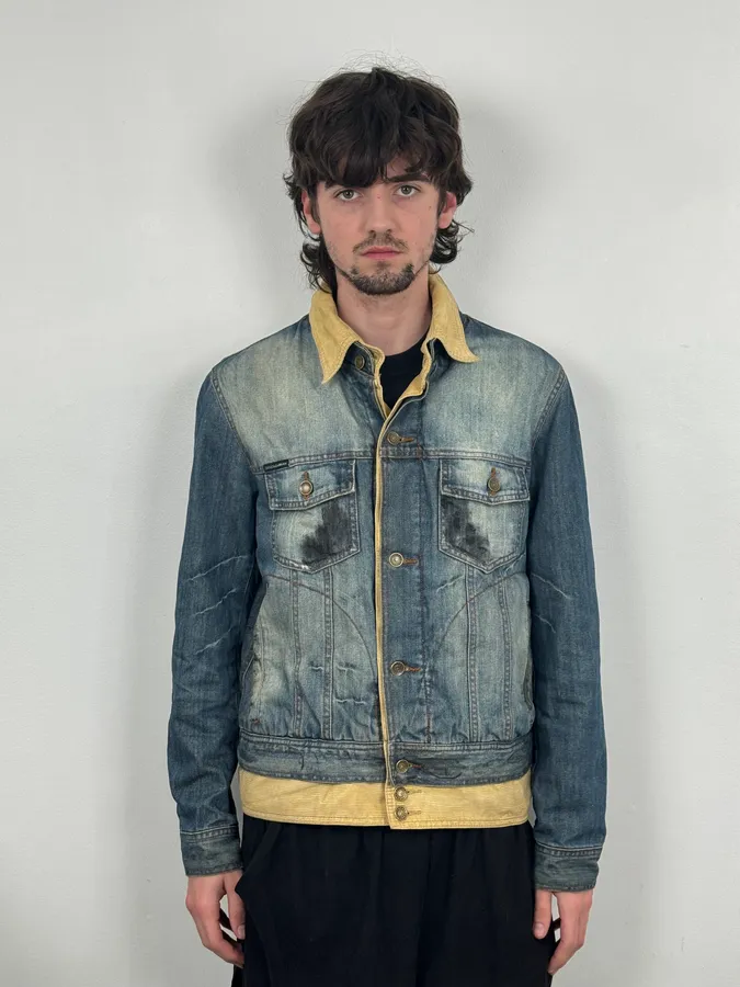 AW2005 Dolce & Gabbana Layered Blue Denim Jacket - Image 2