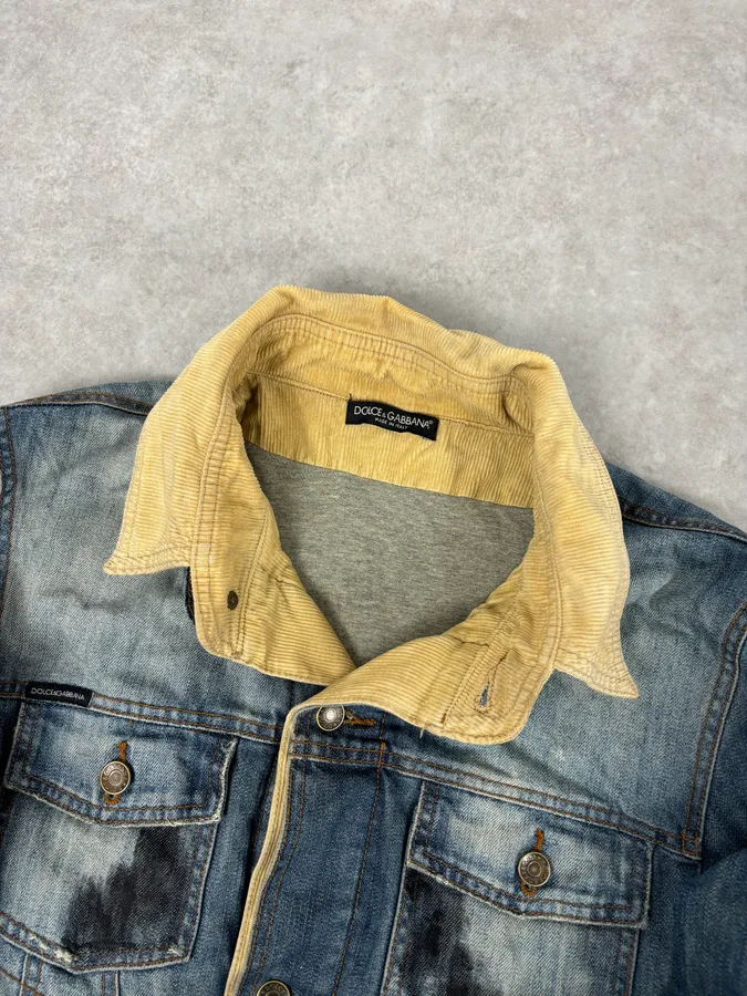 AW2005 Dolce & Gabbana Layered Blue Denim Jacket - Image 8