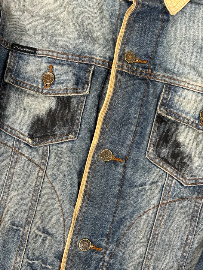 AW2005 Dolce & Gabbana Layered Blue Denim Jacket - Image 9