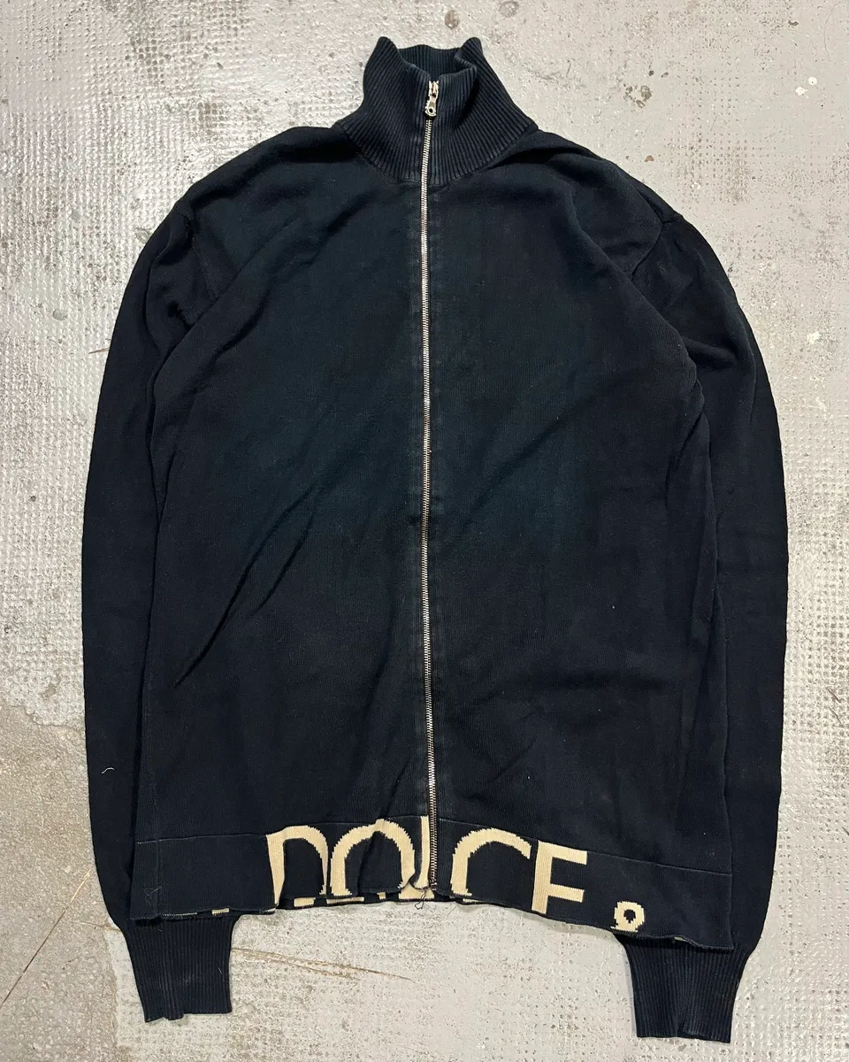 AW2005 Dolce & Gabbana Logo Black Zip Up Sweater - Image 4