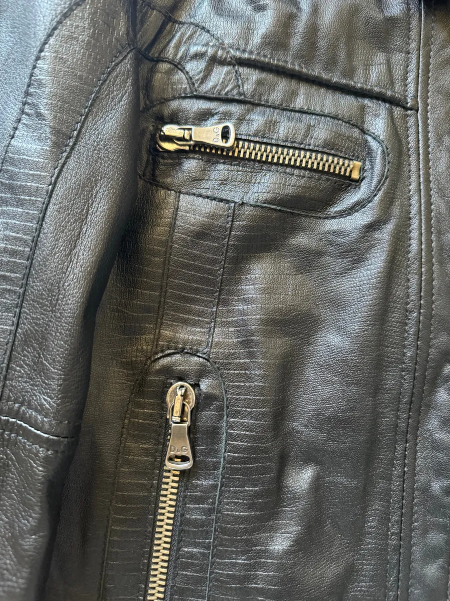 AW2005 Dolce & Gabbana Structured Biker Jacket - Image 6