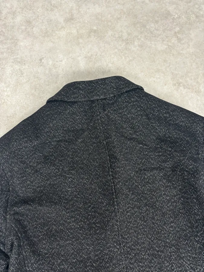 AW2005 Emporio Armani Long Premium Wool Black Coat - Image 6