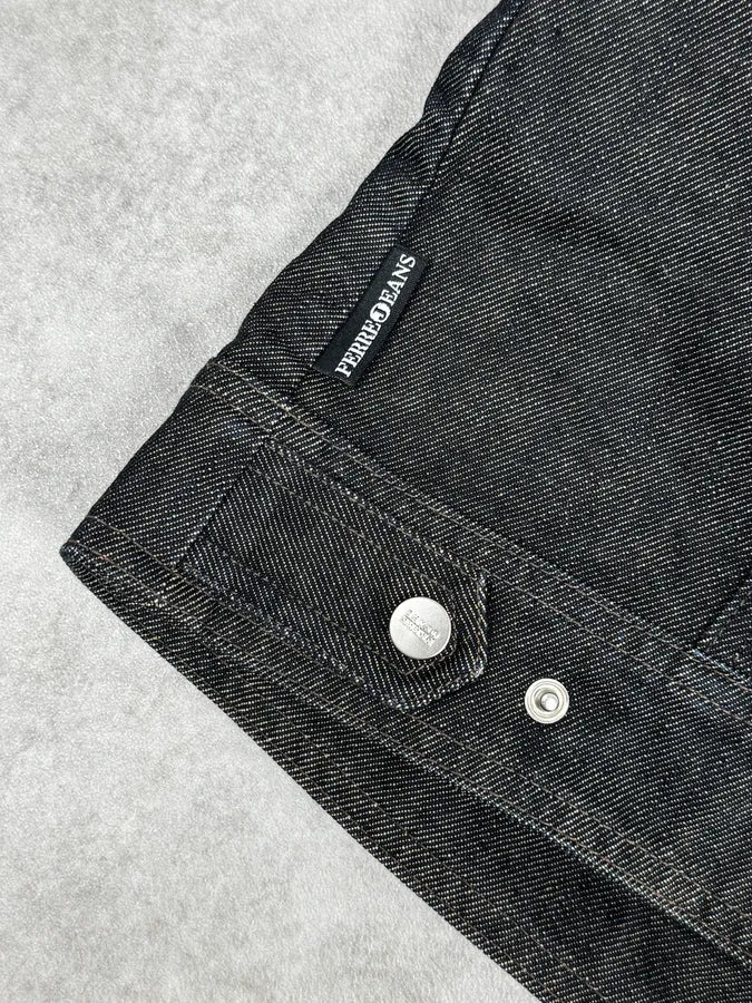 AW2005 Gianfranco Ferré Dark Grey Minimalist Denim Jacket - Image 9
