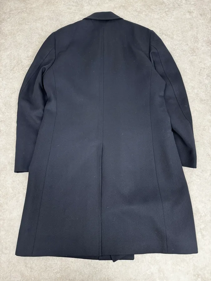 AW2005 Givenchy Navy Wool Buttoned Trench Coat - Image 4