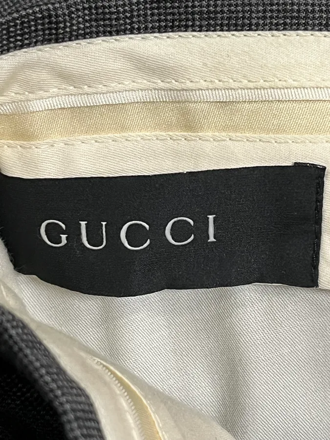 AW2005 Gucci Grey Minimalist Tailored Pants - Image 9