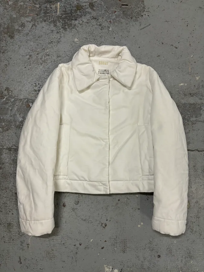 AW2005 Maison Martin Margiela White Cotton Quilted Puffer Jacket