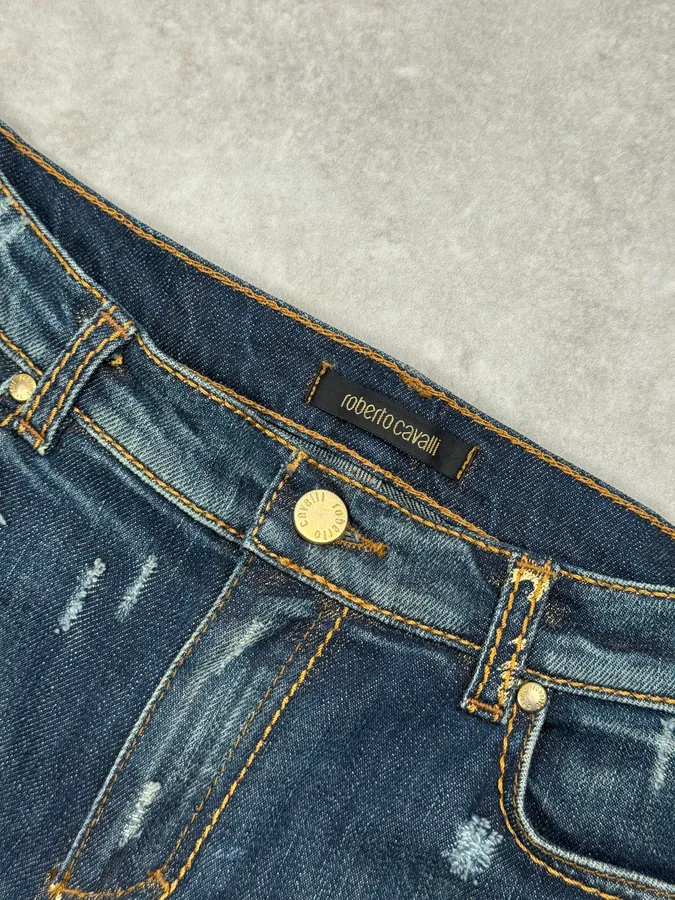 AW2005 Roberto Cavalli Gold Legend Blue Denim Jeans - Image 9