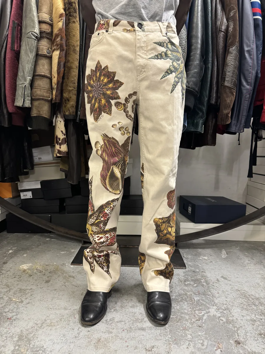 AW2005 Roberto Cavalli White Fantasy Cozy Pants - Image 2