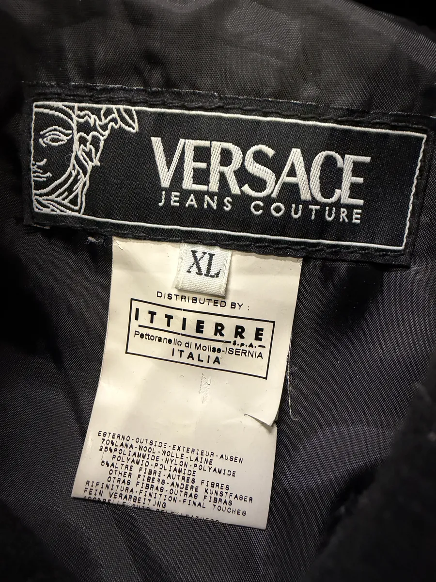 AW2005 Versace Asymmetrical Wool Classy Black Jacket - Image 14