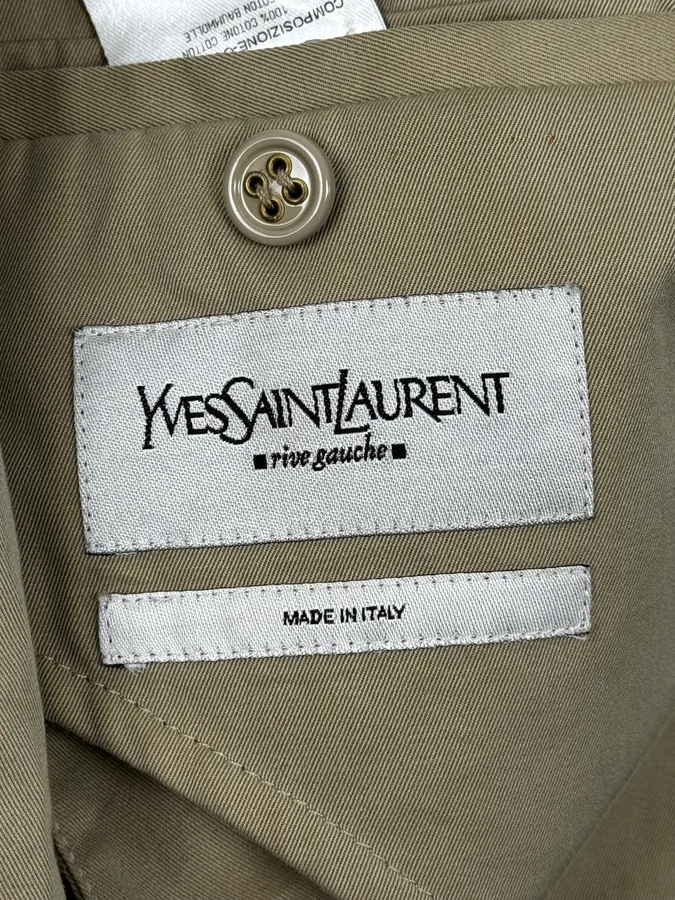 AW2005 Yves Saint Laurent Beige Belted Trench Coat - Image 13