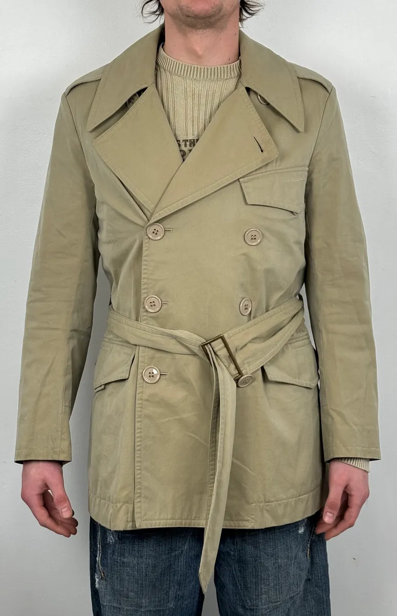 AW2005 Yves Saint Laurent Beige Belted Trench Coat - Image 2