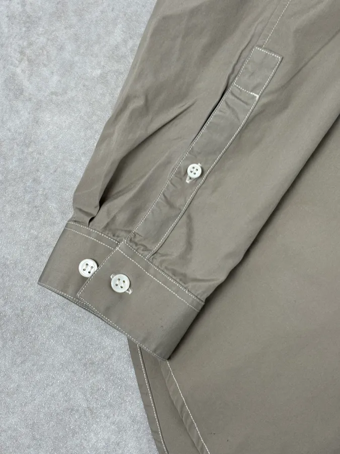 AW2005 Yves Saint Laurent Beige Cotton Cargo Shirt - Image 10