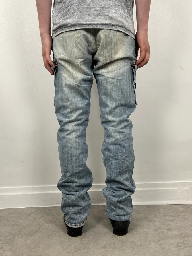 AW2006 Cavalli Cargo Blue Denim Jeans - Image 4