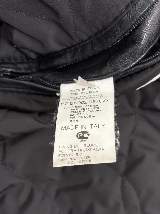 AW2006 Dirk Bikkembergs Black Premium Mafia Leather Jacket - Image 12