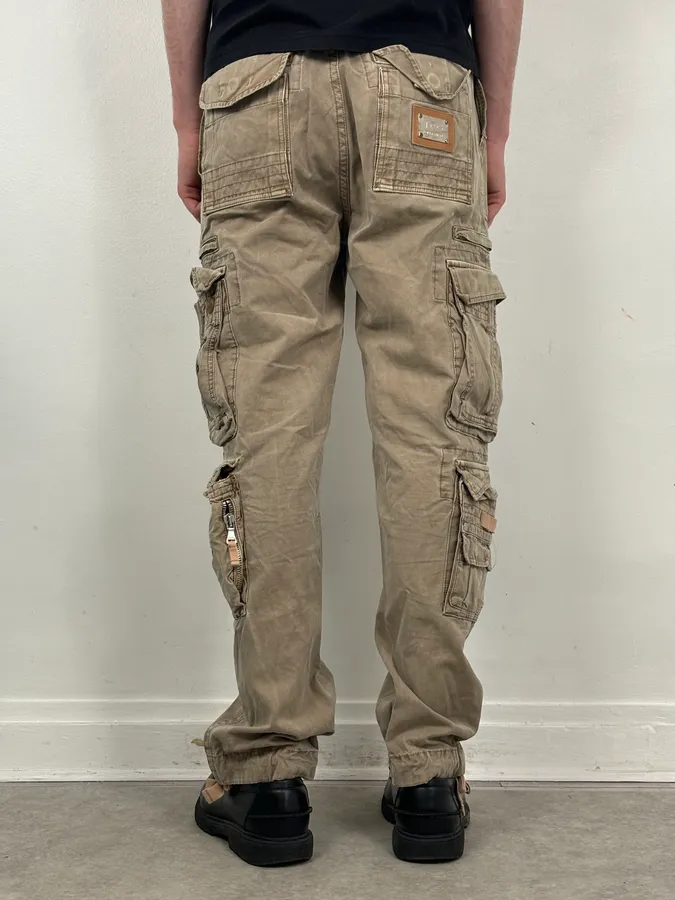 AW2006 Dolce & Gabbana Beige Cargo Military Pants - Image 4