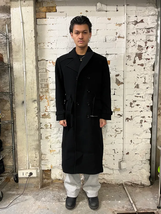 AW2006 Dolce & Gabbana Black Long Classy Trench Coat