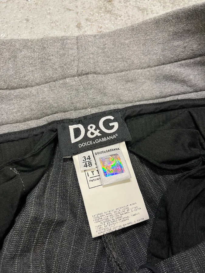 AW2006 Dolce & Gabbana Hybrid Jogger & Suit Grey Pants - Image 11