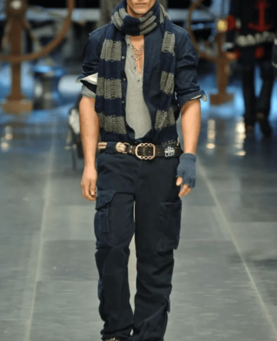 AW2006 Dolce & Gabbana Multi Pockets Green Cargo Naval Pants - Image 3