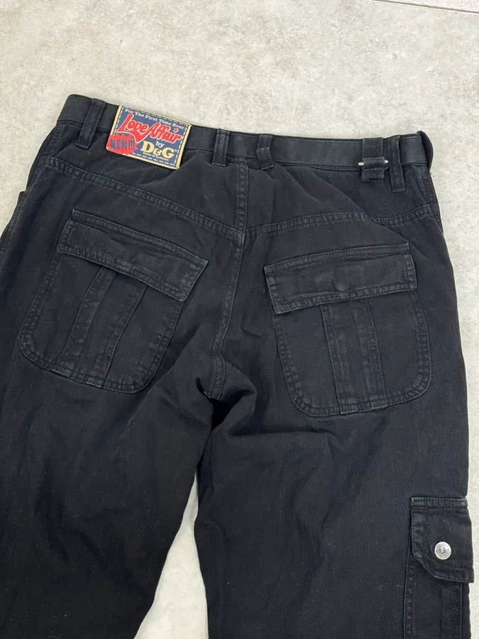 AW2006 Dolce & Gabbana Naval Utility Black Cargo Pants - Image 7