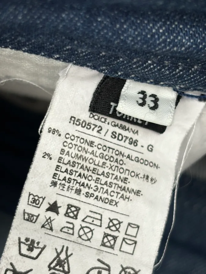 AW2006 Dolce & Gabbana Navy Distressed Jeans - Image 12