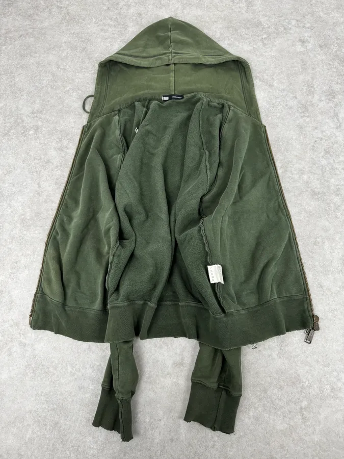 AW2006 Dsquared2 Olive Green & Yellow Propaganda Zip-up Hoodie - Image 7
