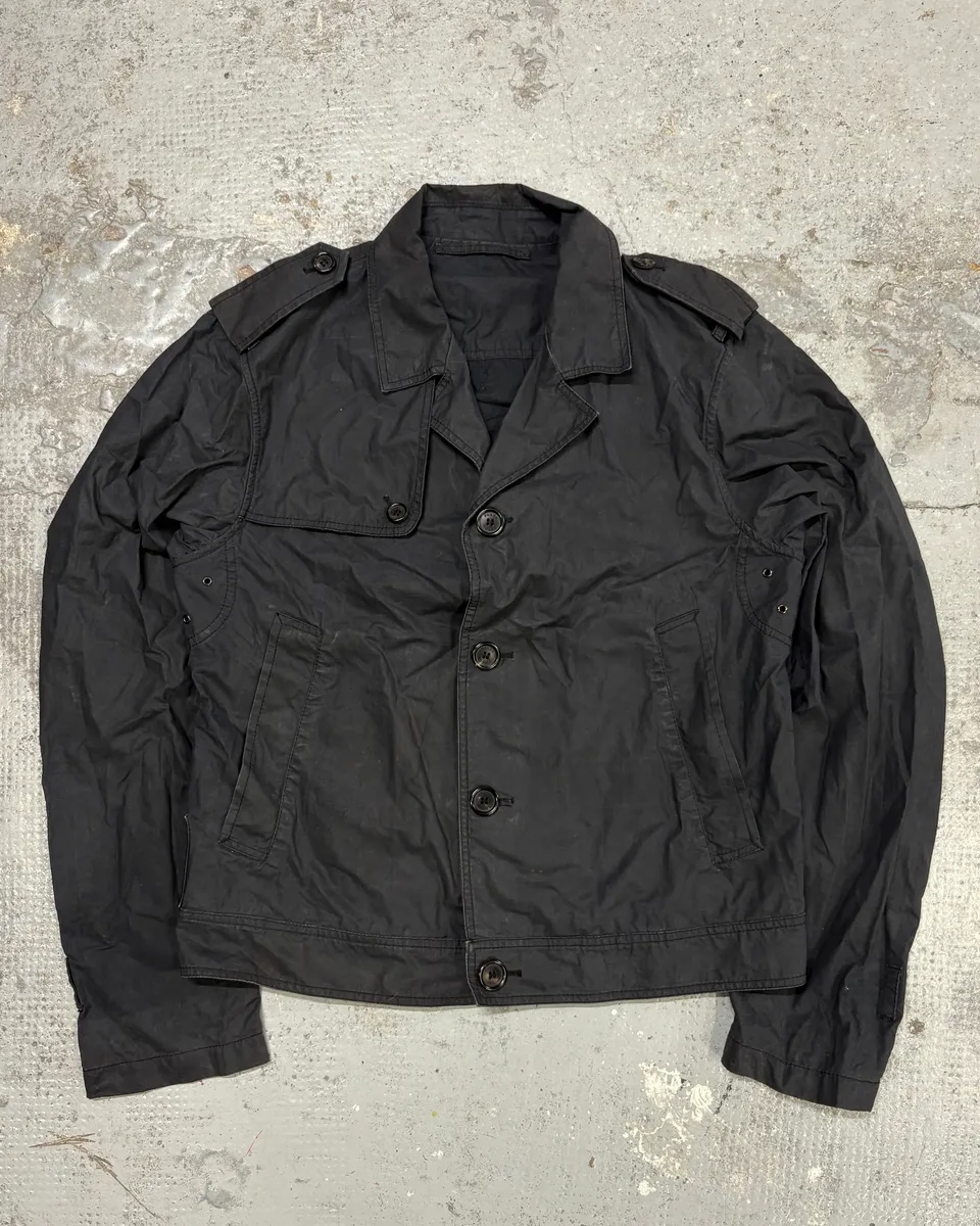 AW2006 Prada Black Cropped Caban Jacket