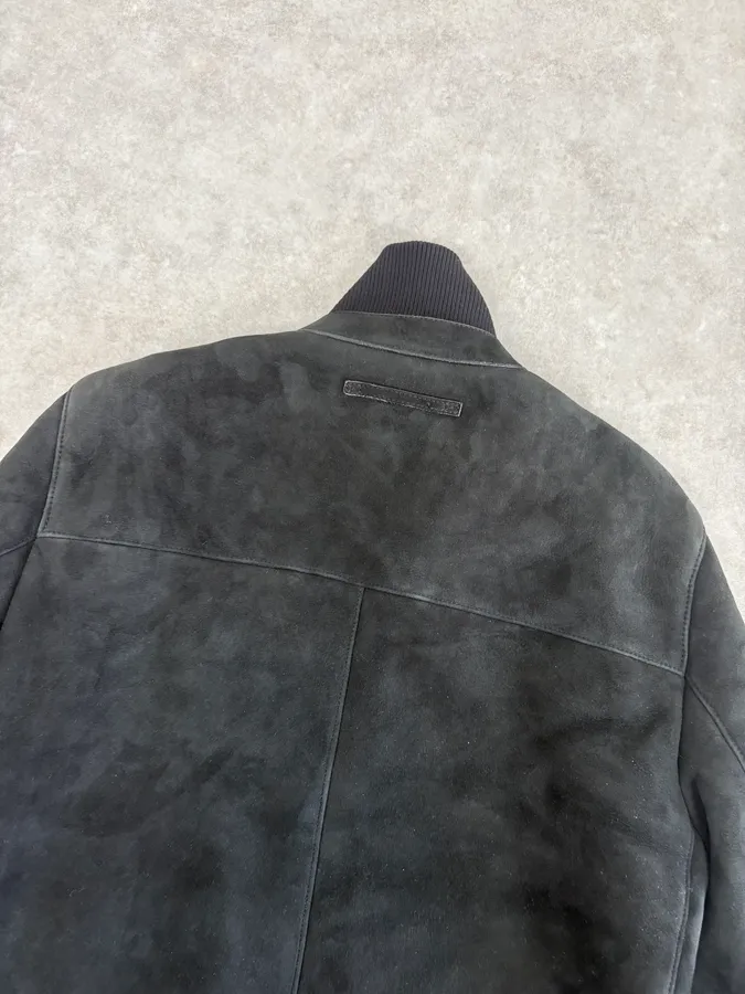 AW2006 Prada Black Sheep Fur Suede Jacket - Image 6
