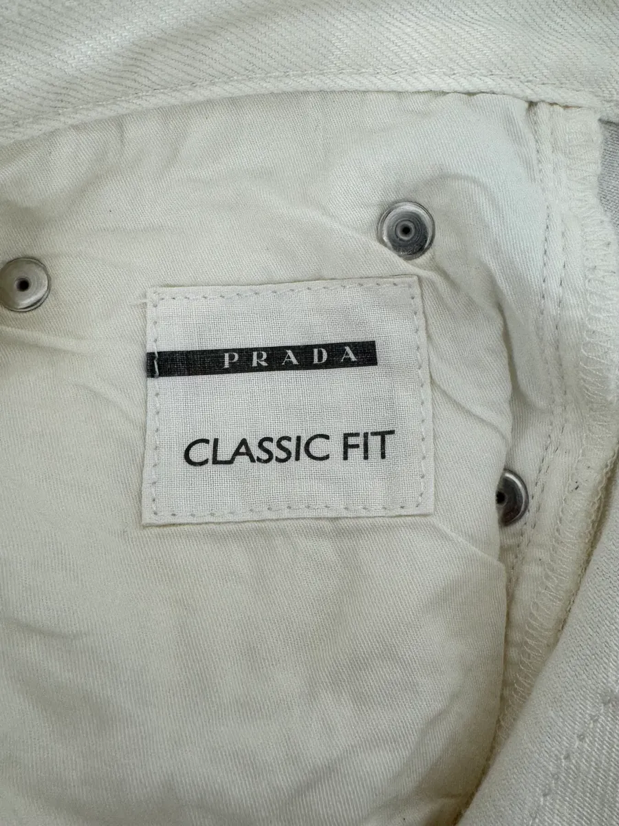 AW2006 Prada Classic Fit White Denim Jeans - Image 12