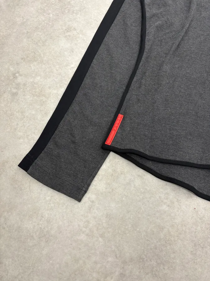 AW2006 Prada Grey Wool Zip-Up Sweater - Image 8