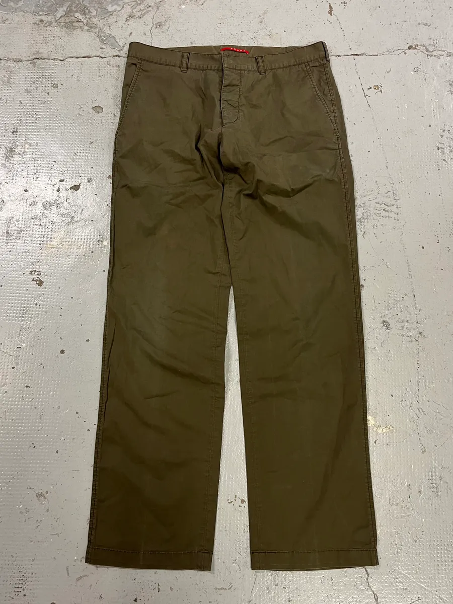 AW2006 Prada Khaki Chino Pants - Image 5