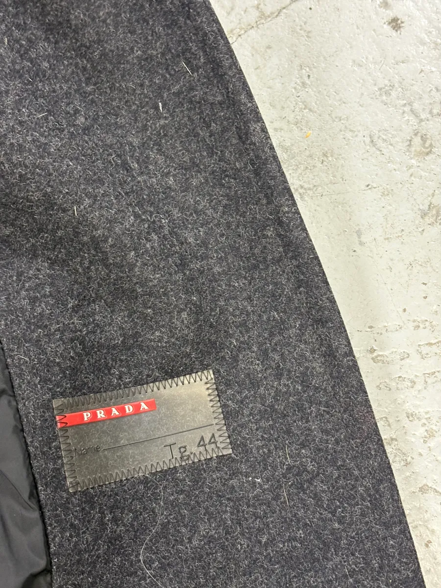 AW2006 Prada Pins Fur Collar Black Wool Jacket - Image 12