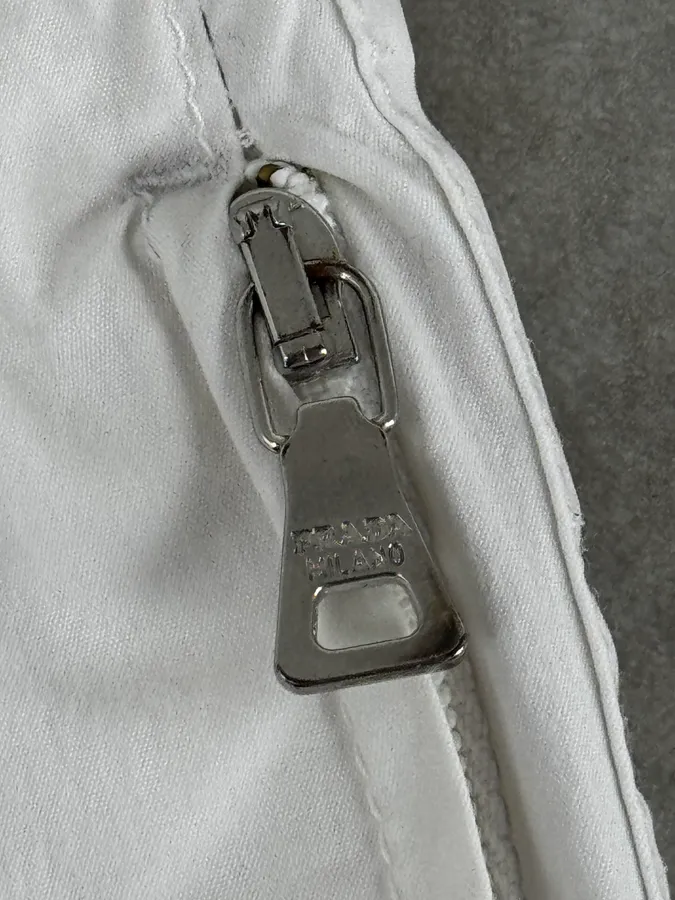 AW2006 Prada White Nylon Technical Pants - Image 9