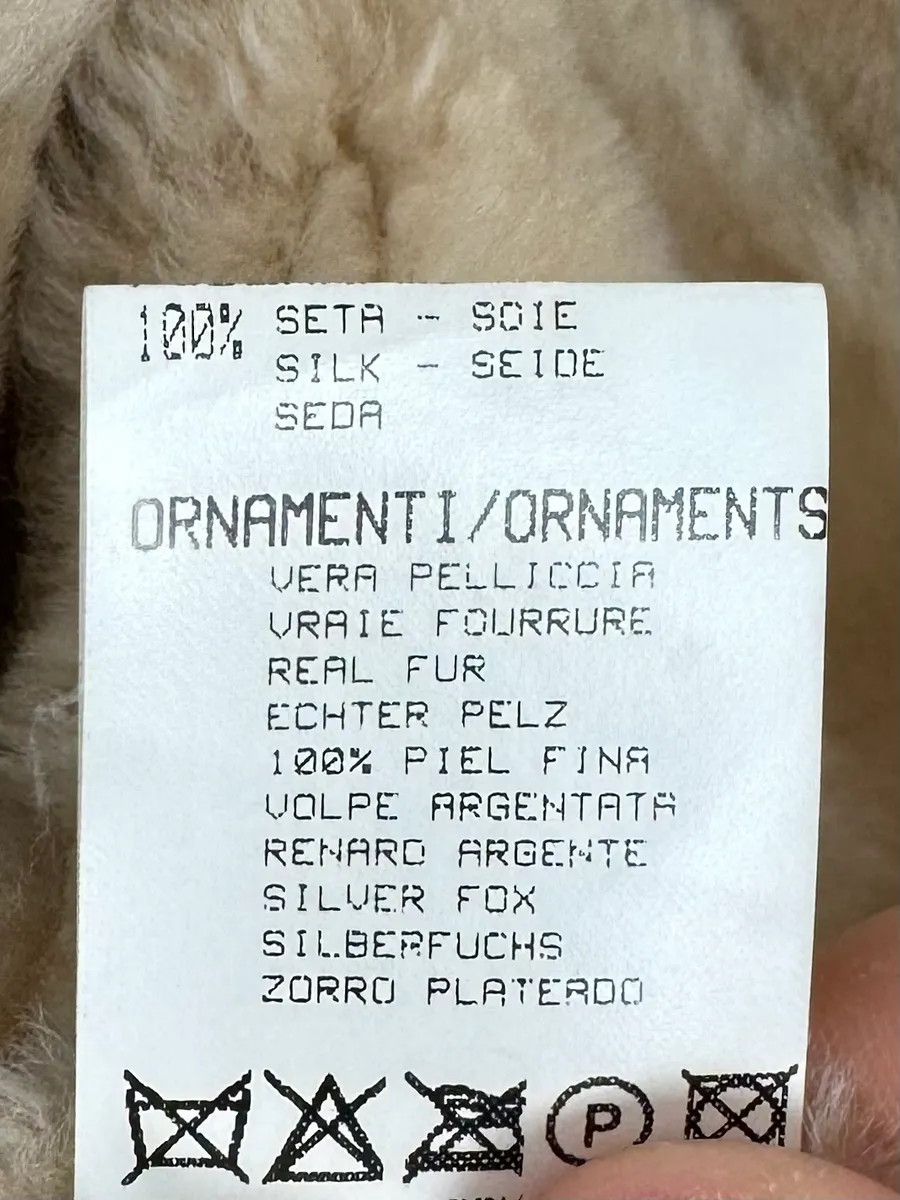 AW2006 Roberto Cavalli Fox Fur Collar Beige Leather Coat - Image 14