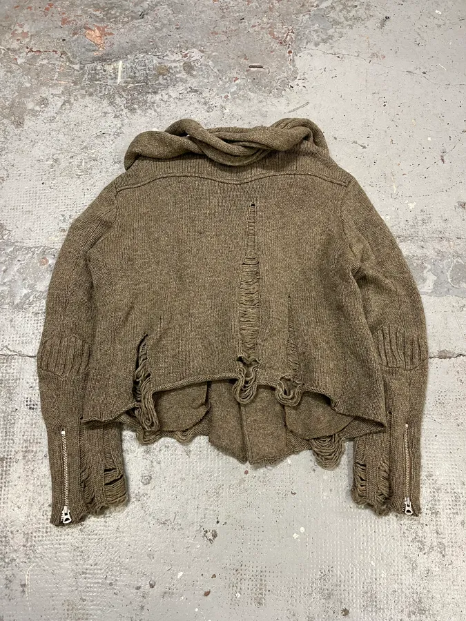 AW2006 Undercover Guruguru Tentacles Beige Knit Sweater - Image 4