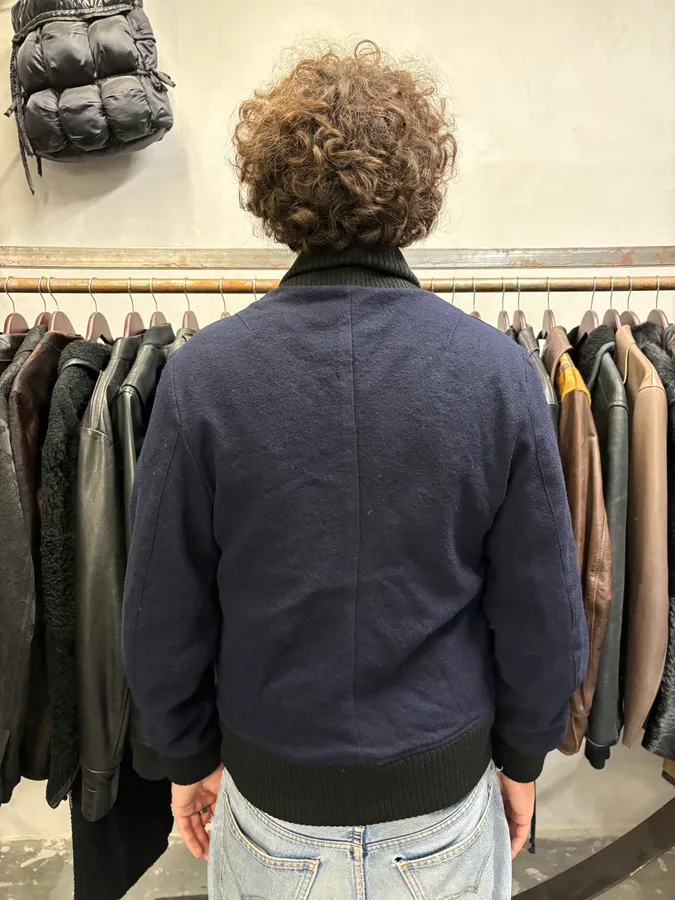 AW2007 Acne Studios Wool Navy Bomber - Image 3
