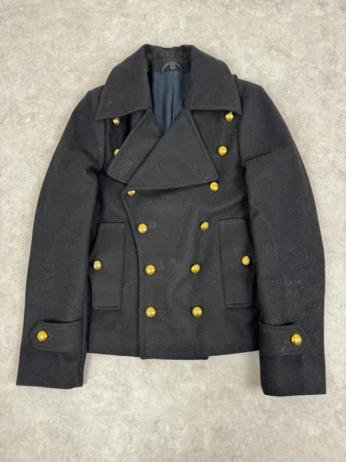 AW2007 Balenciaga Black Classy Officer Jacket By Nicolas Ghesquière