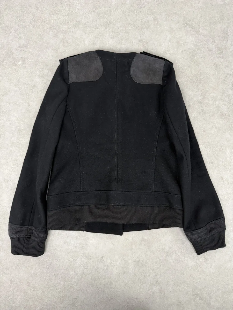 AW2007 Balenciaga Black Officer Buttoned Wool Peacoat by Nicolas Ghesquiere - Image 4