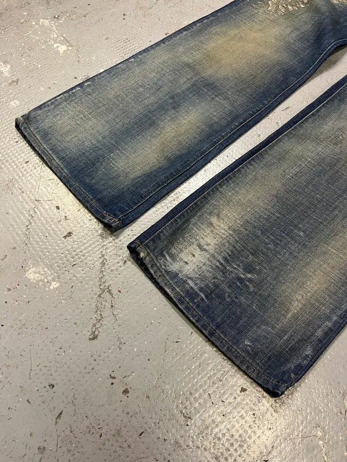 AW2007 Cavalli Blue Golden Aged Royal Denim Jeans - Image 7