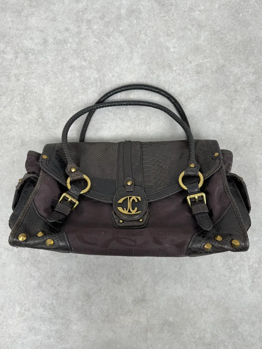 AW2007 Cavalli Propaganda Brown Python Leather Bag