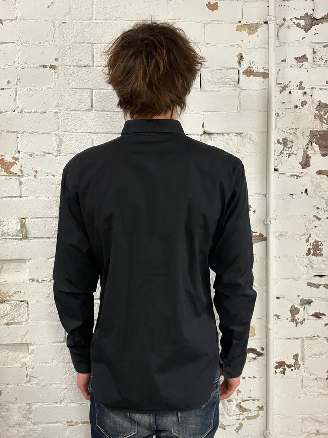 AW2007 Dior Black Minimalist Shirt by Hedi Slimane - Image 3