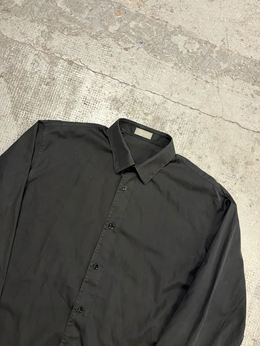 AW2007 Dior Black Minimalist Shirt by Hedi Slimane - Image 4