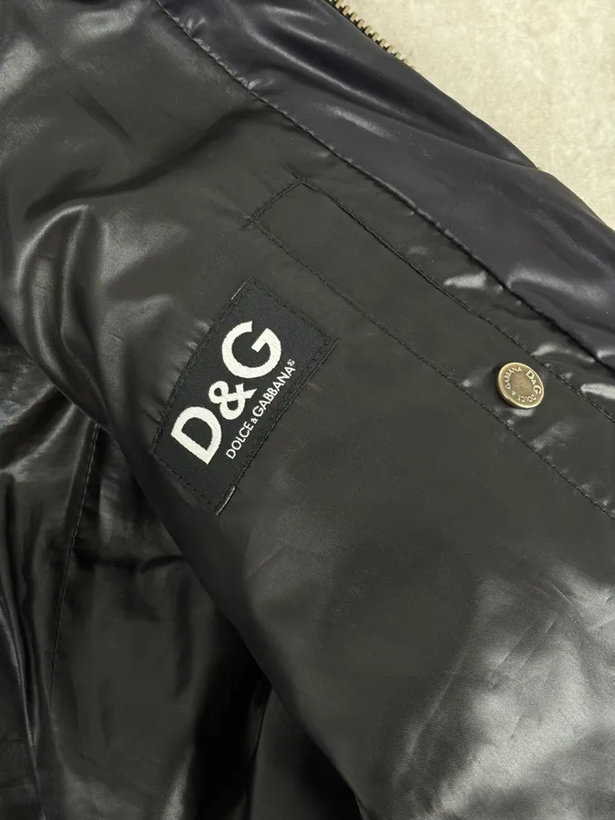 AW2007 Dolce & Gabbana Dark Purple Puffer Lamb Leather Jacket - Image 10