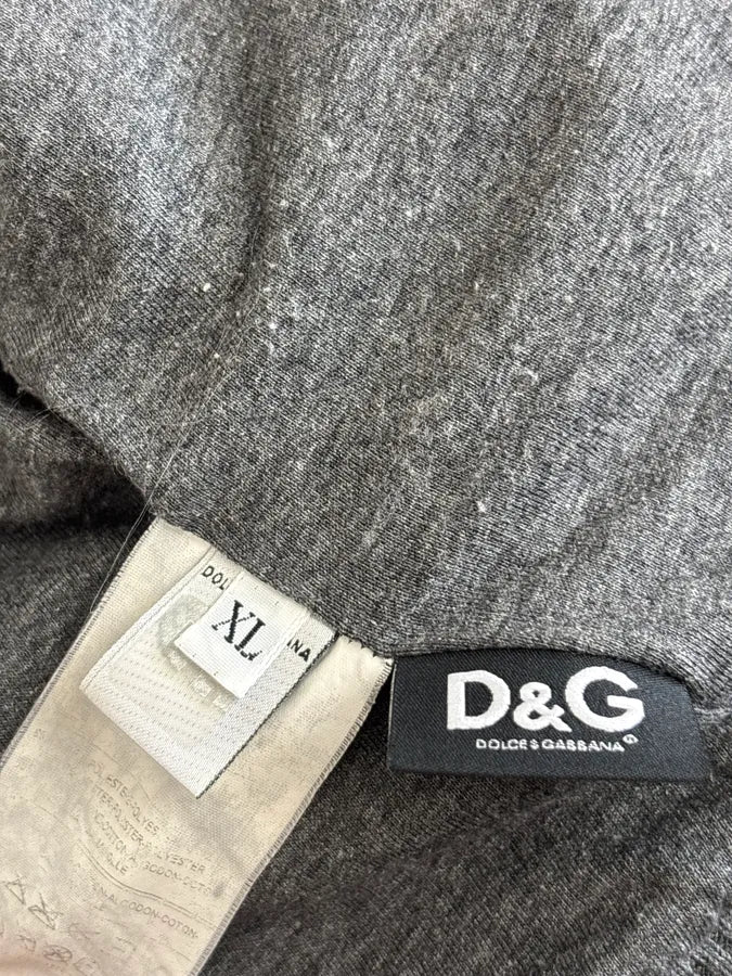 AW2007 Dolce & Gabbana Grey Nylon Quilted Hooded Zip-up Jacket - Image 8