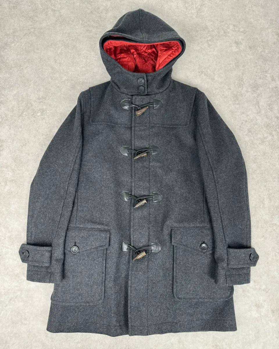 AW2007 Dolce & Gabbana Montgomery Grey Wool Hooded Long Coat