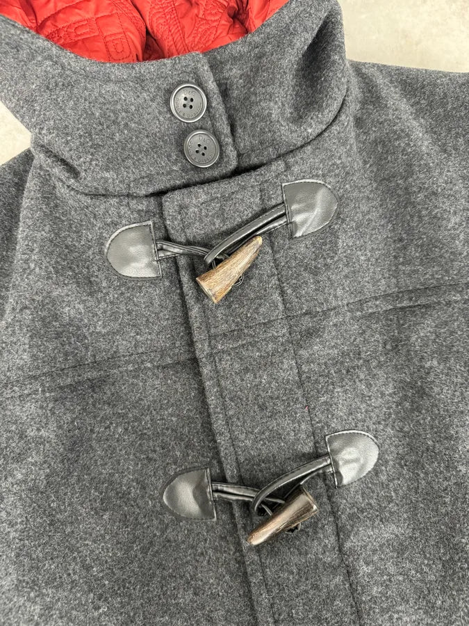 AW2007 Dolce & Gabbana Montgomery Grey Wool Hooded Long Coat - Image 10