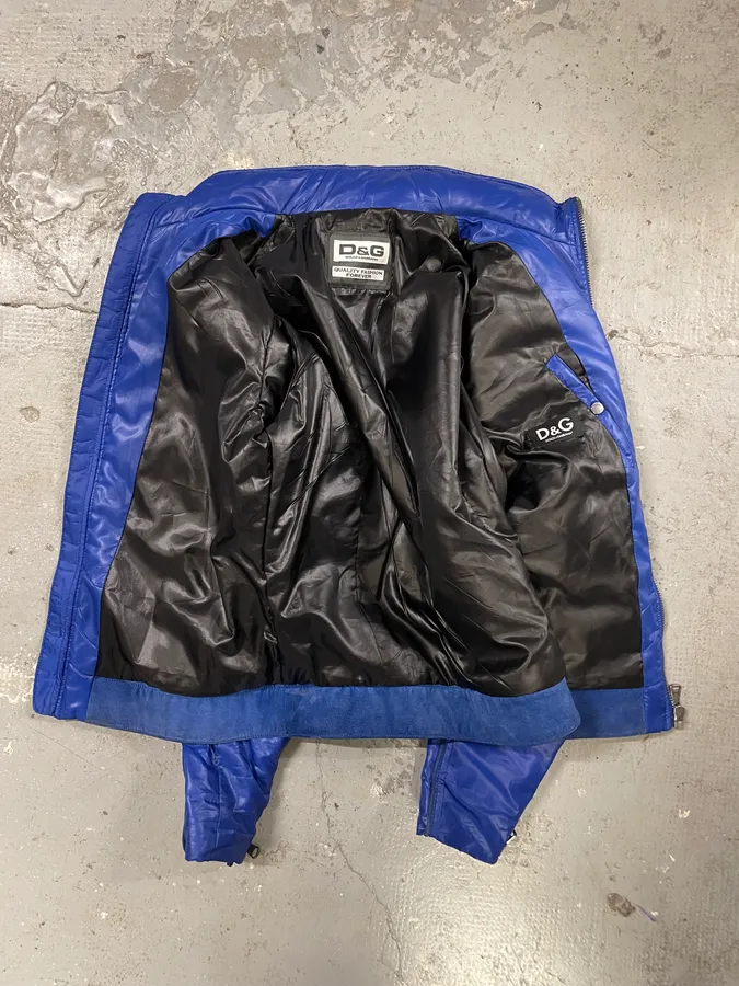 AW2007 Dolce & Gabbana Multi-Zip Blue Utility Jacket - Image 9