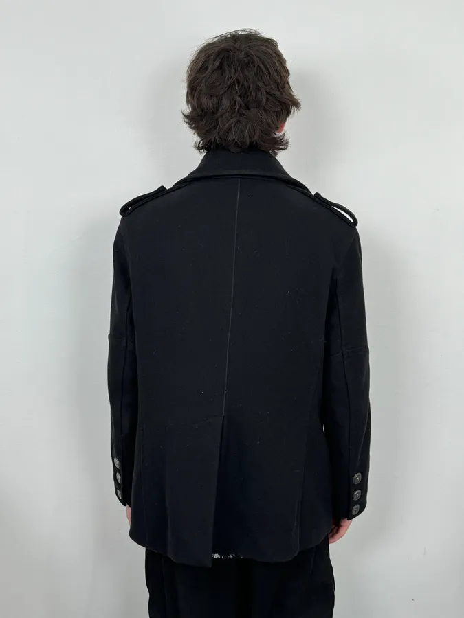AW2007 Dsquared2 Black Wool Buttoned Caban Jacket - Image 3