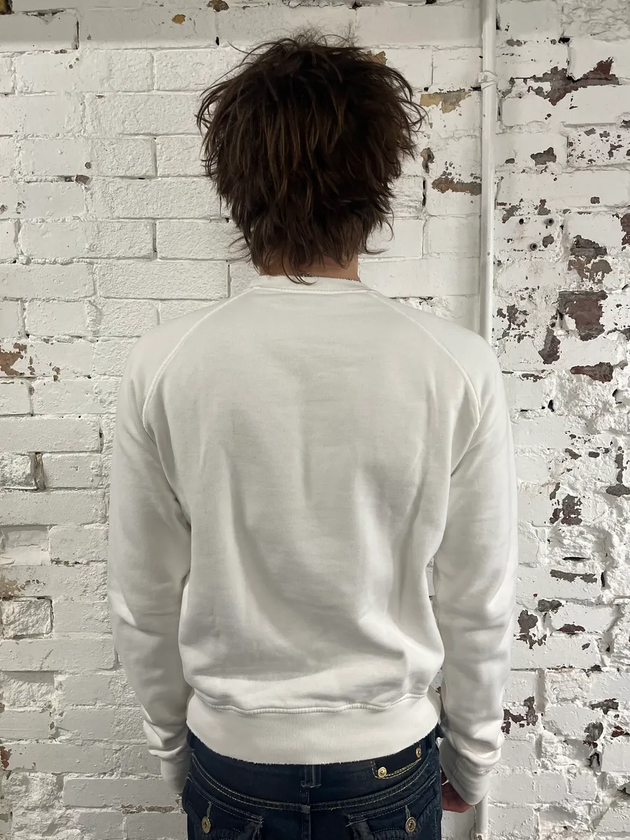 AW2007 Dsquared2 Doberman Print White Crewneck Sweatshirt - Image 2